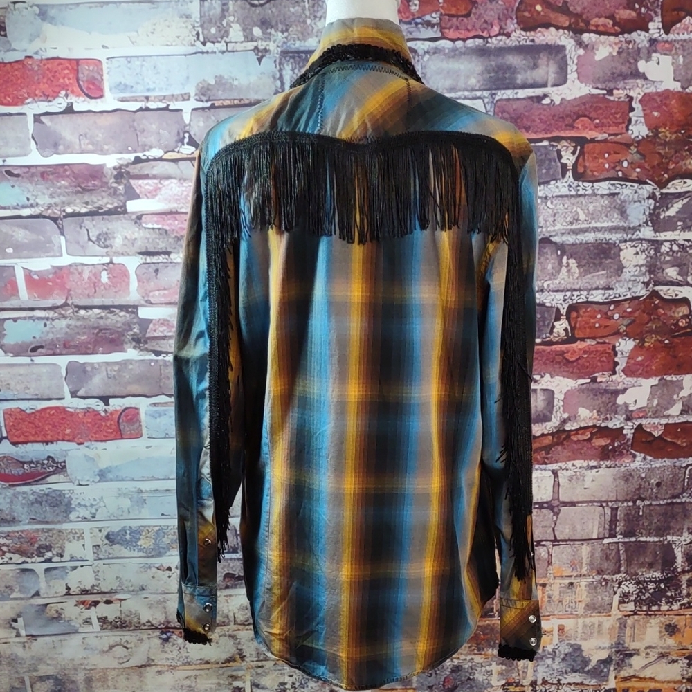 Swanky Vine Company By 8241 Ranch Fringed Western Shirt